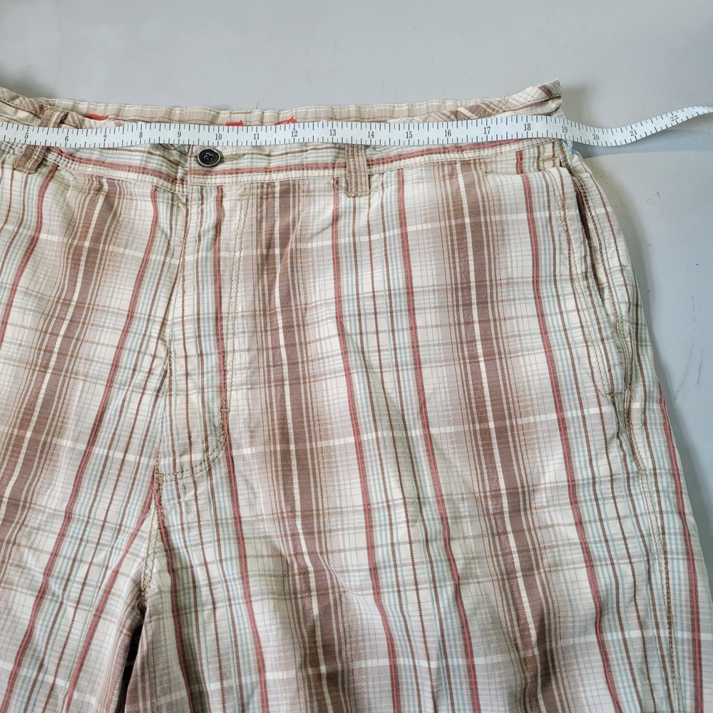 Tommy Bahama Men's 38x10 Tan Brown‎ Plaid Silk Blend Chino Casual Shorts - Picture 9 of 9